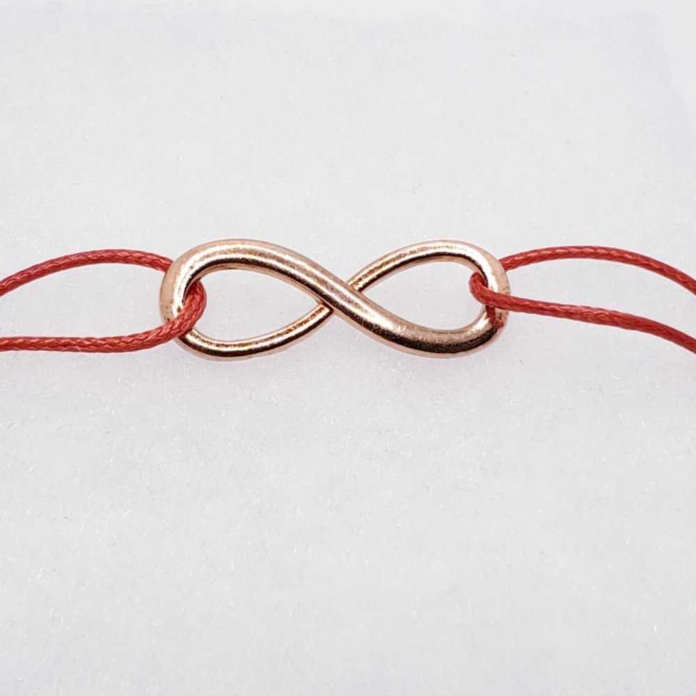 Handmade Red string Infinity Adjustable Bracelet - Picture 2 of 2